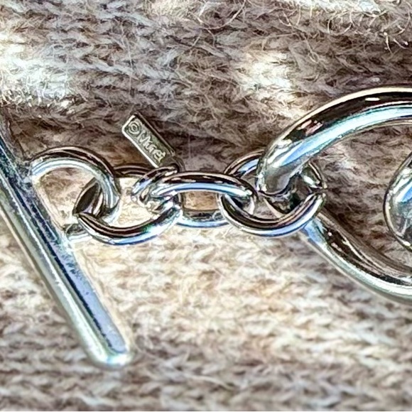 Vintage Monet Silver-Tone Chunky Link Bracelet – Signed Designer - Picture 2 of 4